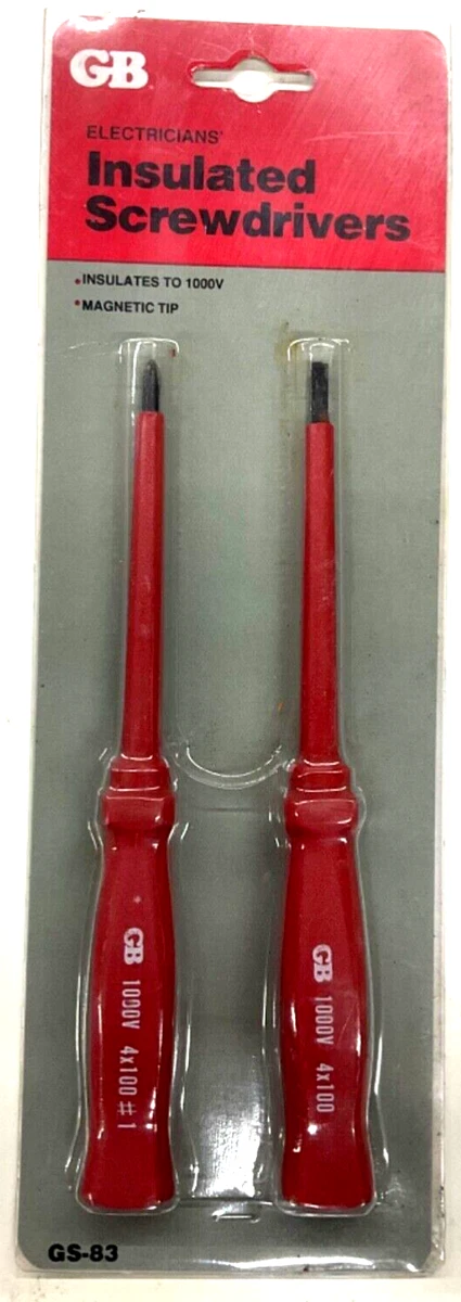 GB GARDNER BENDER 2 pc. ELECTRICIAN S 1000V INSULATED SCREWDRIVER SET GS 83
