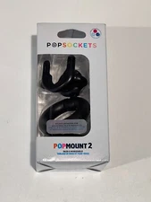 PopSockets PopMount 2 Desk/Car Dash & Windshield Mount - Black OPEN BOX