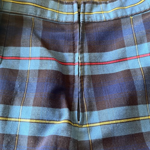 Girl's Size 7 1/2 Becky Thatcher Blue Plaid School Uniform Skort Wrap Skirt EUC - Picture 3 of 6