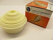 Porta movimenti set 12 pezzi in plastica orologi virole per movimenti 