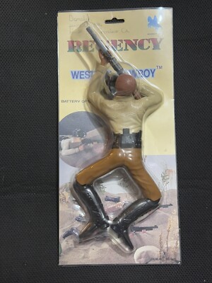 1987 Regency  Western Crawling Cowboy Battery Operated Toy Figure Crawls Shoots.