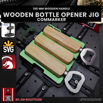 ComMarker Wood Bottle Opener Jig | Laser Engraving Template