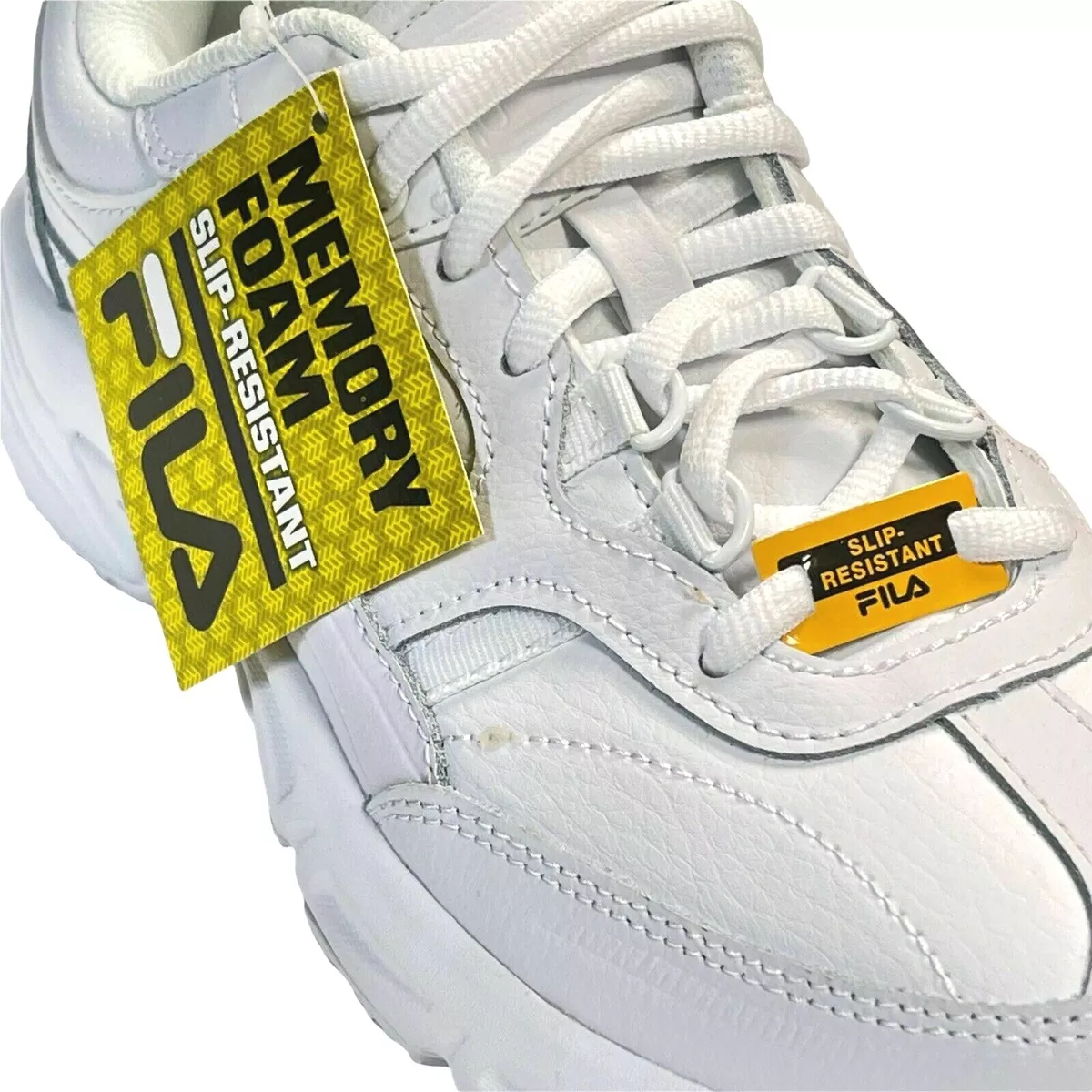 Fila memory foam shop slip resistant shoes