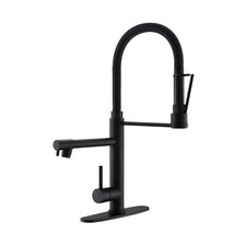 GIMILI Matte Black Kitchen Faucet with Pull Down Sprayer Commercial Kitchen F...