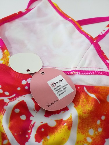 SO Girls Size 16 Tie Dye Tankini Swimsuit Top Peace Sign Design NWT - Picture 5 of 8