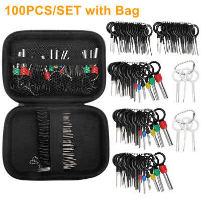 #ad #ad 100pcs Pin Ejector Wire Kit Extractor Connector Puller Car Terminal Removal Tool $12.98