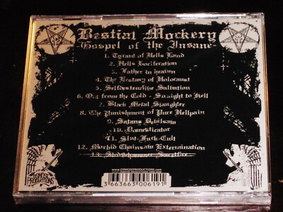 Bestial Mockery: Gospel Of The Insane CD 2020 Reissue Osmose
