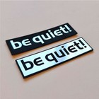 Be Quiet! - Sticker Case Badge Decal - Chrome Reflective - Two Emblems