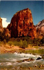Angel's Landing & Virgin River Zion National Park Utah Postcard