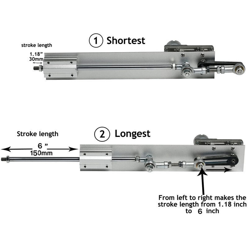 Lfhelper Linear Actuator Reciprocating Piston Motor Linear Drive DC 24 V, Adjustable Stroke 30-150 Mm, 120 Rpm, Maximum Thrust 10 Kg With DC Power Supply Speed Control, Remote Control, Stand Kit - View #9