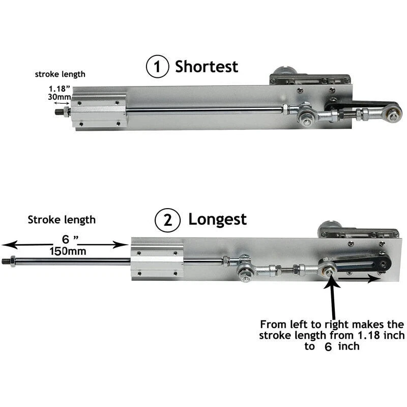 Actuador lineal de ciclo recíproco motor hágalo usted mismo DC 24V velocidad variable 25-120 rpm Foto 3 de 4