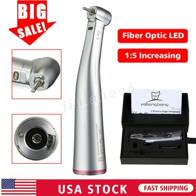 Dental 1:5 Fiber Optic Contra Angle High Speed Electric Handpiece NSK Style USA