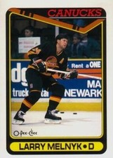 #419 Larry Melnyk - Vancouver Canucks - 1990-91 O-Pee-Chee Hockey