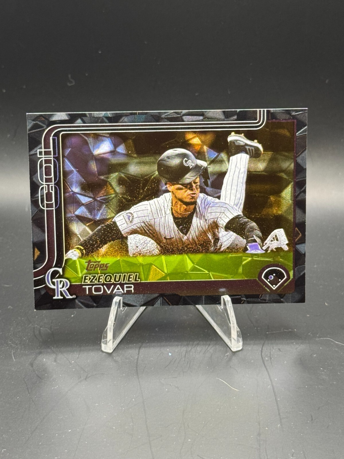 Ezequiel Tovar 2025 Topps Black Diamante /10 Colorado Rockies