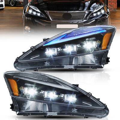 VLAND LED Headlights For Lexus IS250 350 C ISF 2006-2013 w/Start-up Blue Light