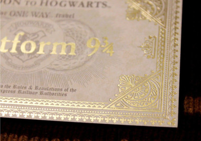 Wizarding World Harry Potter Hogwarts London Express Zugticket Gringotts Karte