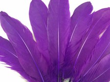 Purple Goose Feathers 75 Pc. 4-7" Crafts Decorations, B Quality Sale