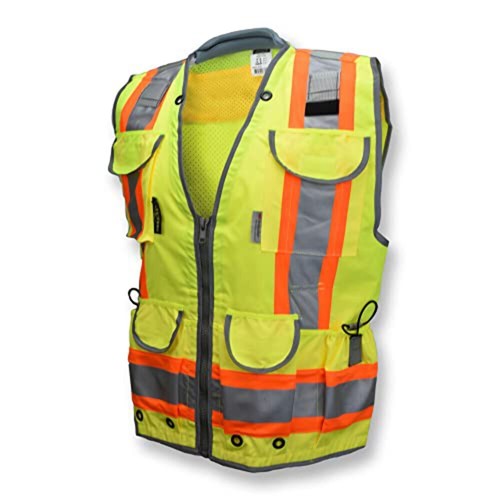 Radians SV55 Class 2 Heavy Woven Two Tone Woven/Mesh Engineer Vest Hi-Vis - Picture 13 of 21
