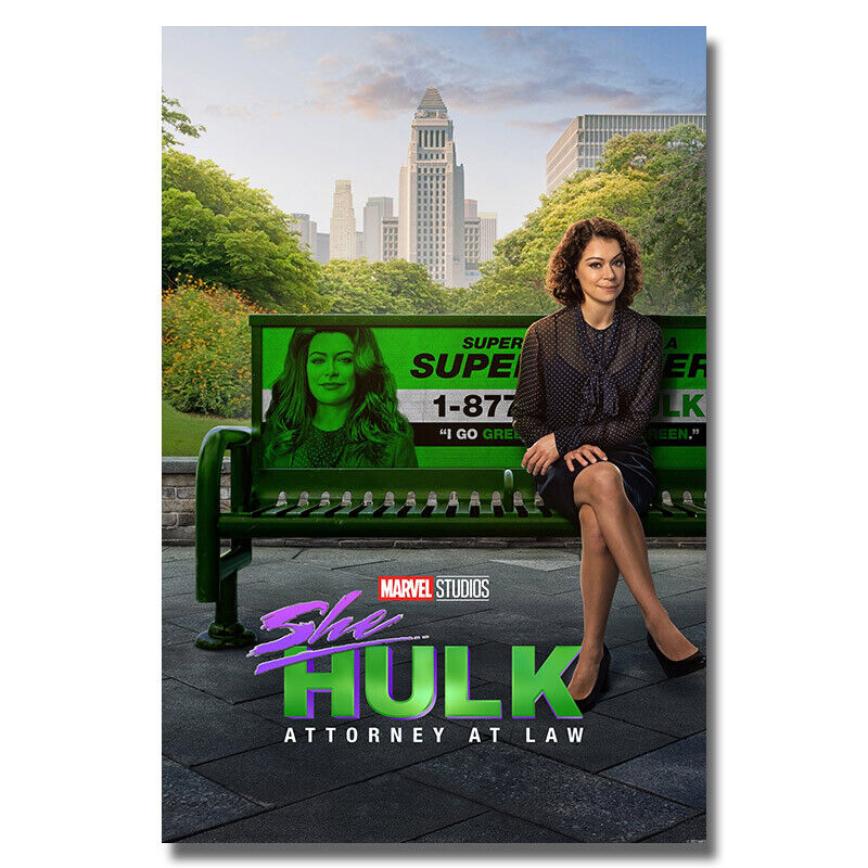 She-Hulk Movie Poster New Film Wall Art Picture Print 24x36inch Dorm Room  Decor