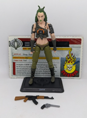 中古カスタムキュー　Joe Sanko 1B1S GI Joe 1987 ZANZIBAR V1 Vintage 3-3/4” Action Figure Dreadnok