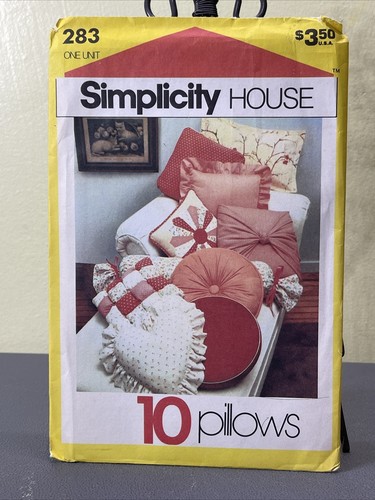 Vintage 1983 Simplicity 283 House 10 Pillows Styles Cards Ruffled Heart Dresden - Picture 10 of 10