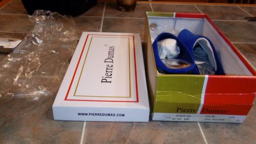 Pierre Dumas Royal Blue micro slip on flat size 5 1/2 - Picture 2 of 12