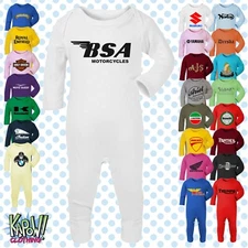 MOTORCYCLE Biker Motorbike Classic Superbikes MotoGP Baby Grow ROMPER Sleep Suit