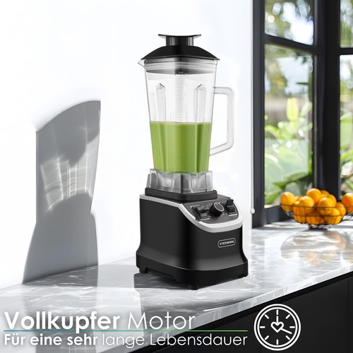 Hochleistungsmixer 1500 W Ice Crusher Stand Standmixer Blender Smoothie Maker - Afbeelding 4 van 9