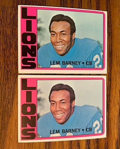 1972 Topps #42 Lem Barney - Lions - HOF - Foto 1 di 2