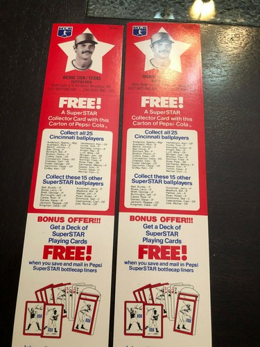 1978 Pepsi Superstar Richie Zisk Texas Rangers Uncut Panel Quantity Available!!! - Picture 2 of 3