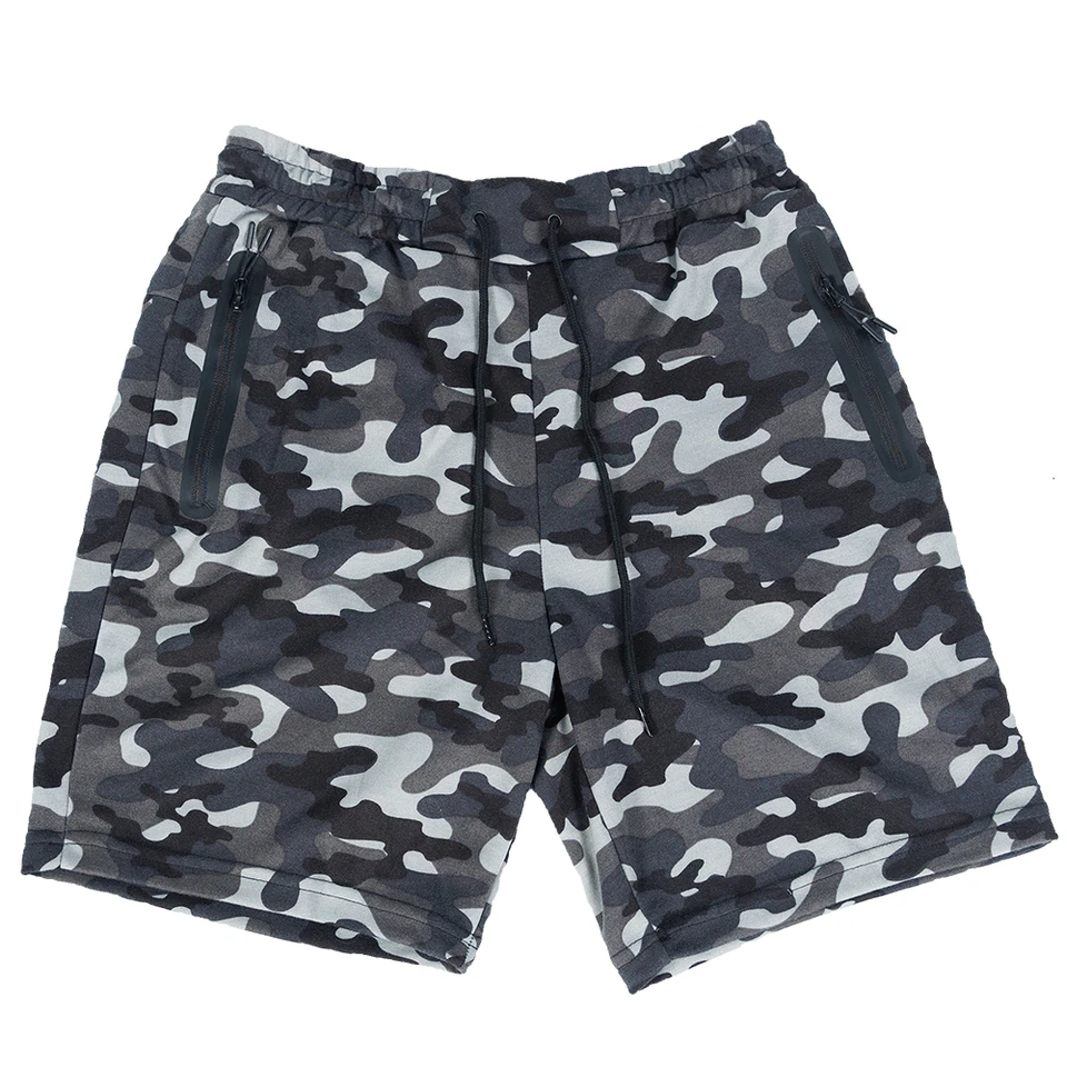 Paquete de 3 Pantalones Cortos para Sudar Hombres Suaves Informales Bolsillo con Cremallera Polar Salón Gimnasio Cortos S-3XL Foto 3 de 4