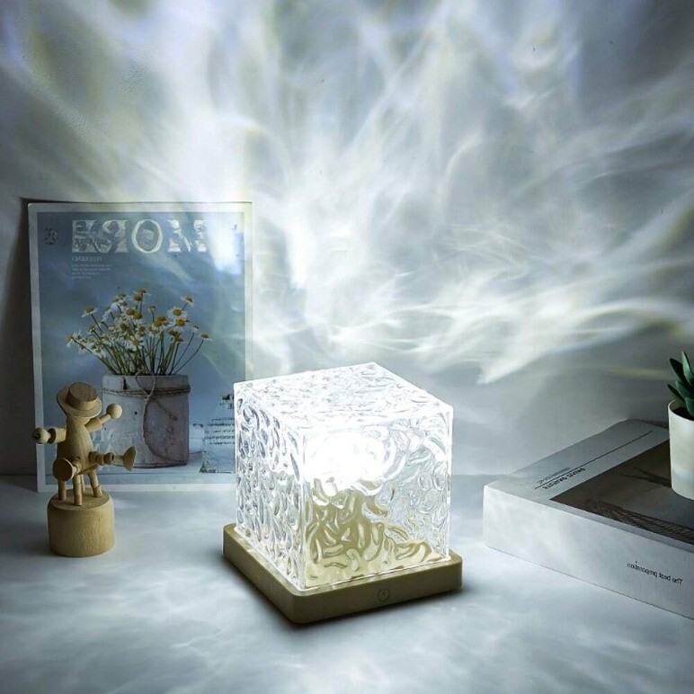 Water Ripple Wave Effect Square Lamp  16 Colours Touch Control Aurora Sky Light image 2