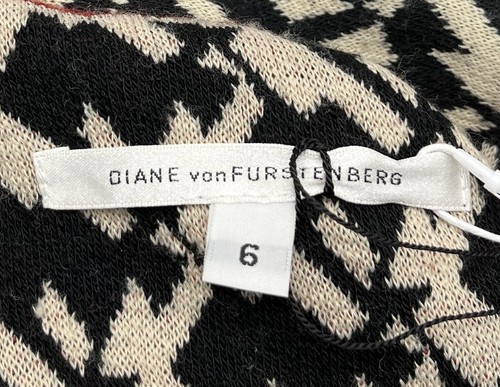 Diane Von Furstenberg Fall 2006 'Rosie' Printed Mid-Length Open-Coat sz 6 - Picture 5 of 6