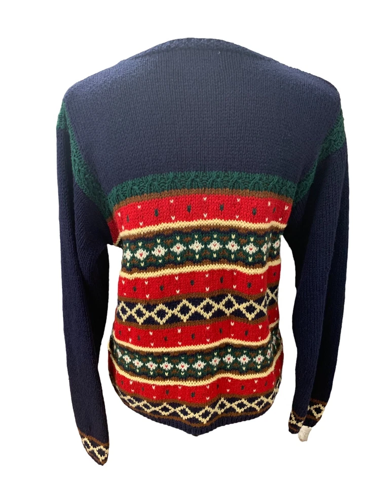 Suéter de malha vintage multicolorido Skyr Sportswear férias - Imagem 3 de 4