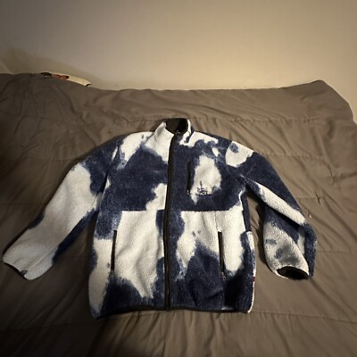 SUPREME x TNF THE NORTH FACE FLEECE JACKET BLEACHED DENIM LARGE