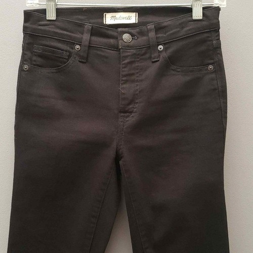 9" Mid-Rise Skinny Jeans in ISKO Stay Black Women's Size 25 - Picture 4 of 14