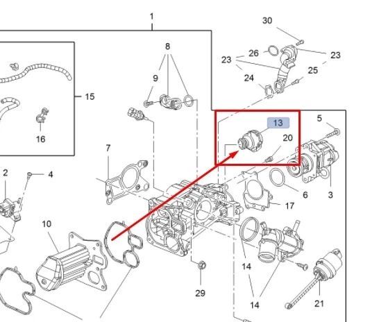 Vauxhall Insignia 2.0 D Egr Pipe Adapter 55572972 851003 A20DT A20DTL A20DT - Image 3 of 4