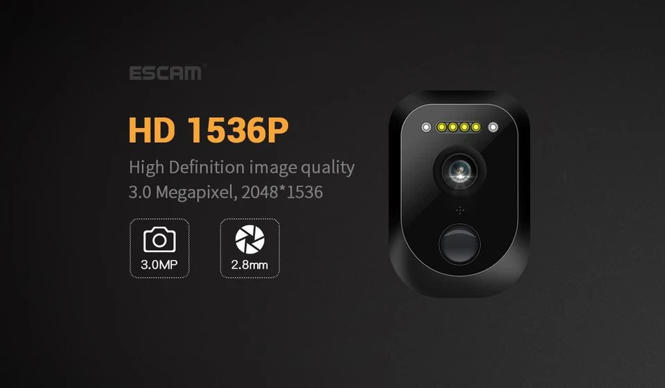 3MP 6W Solar Panel 10400mAh Battery PIR Motion Detection WIFI Outdoor IP Camera  - Image 3 of 4