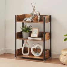 3-Tier Bookcase Storage Shelves Wooden Organizer Display Rack Storage Small