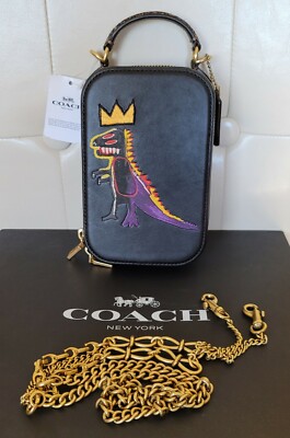 ショルダーバッグ・ポシェット CKJ Utility l Logo Camera Bag Coach X Jean Michel Basquiat Alie Camera Bag With Snakeskin
