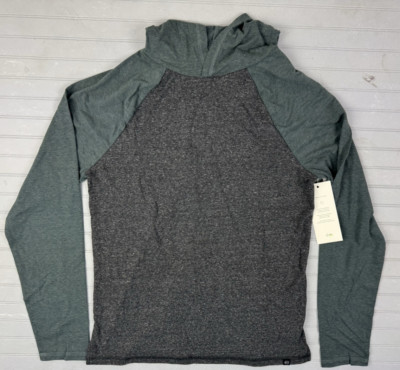 Threads 4 Thought Size S Mens Hoodie Shirt Gray Green Pullover