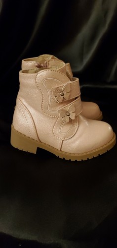 Jellypop Girls toddler pink shimmer ankle boots. NWOT Size 5M toddlers - Picture 7 of 11