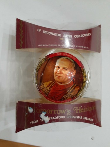 POPE JOHN PAUL II Satin CHRISTMAS BALL ORNAMENT 1979 - Picture 4 of 7