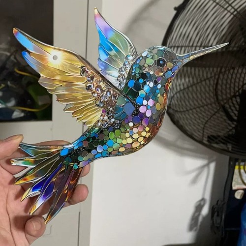 Outfany Spirit Birds Sherum Spirit Birds Hanging Ornament Sun Catcher Stained& - Picture 7 of 9