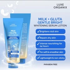 Luxe Organix  Whitening Milk + Gluta Serum Lotion 350ml