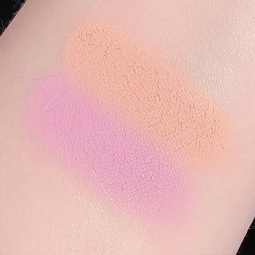 Paleta bicolor mate colorete albaricoque rosa rojo pigmento mejilla K - Imagen 18 de 29