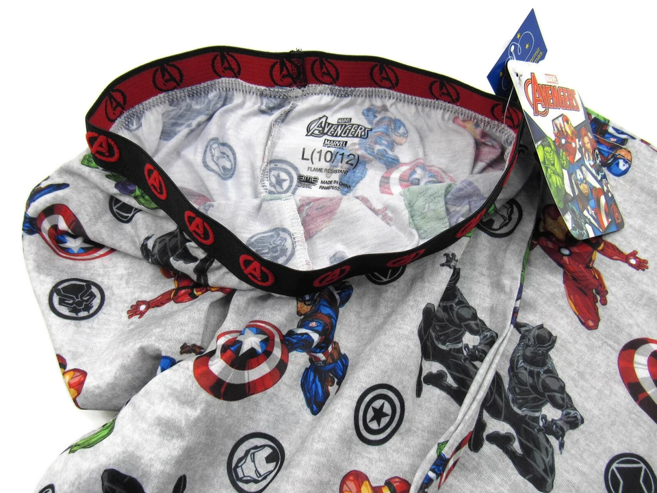 Marvel Avengers Boys Sleep Pants Size L 10/12 Superhero Lounge Pajama Bottoms - Image 3 of 4