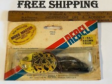 Vintage Rebel MOSS MASTER BROWN Frog 2.5" Weedless Topwater/Surface Lure L@@K!!
