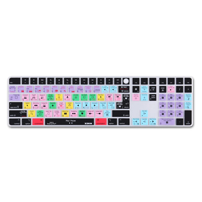 XSKN Final Cut Pro Keyboard Cover for 24'' iMac Magic Keyboard and Numeric A2520