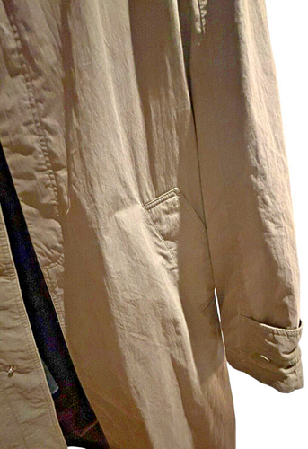 Vintage London Fog Trenchcoat Herren Große 42R Braun Durchgehend Herausnehmbares Futter - Bild 7 von 12